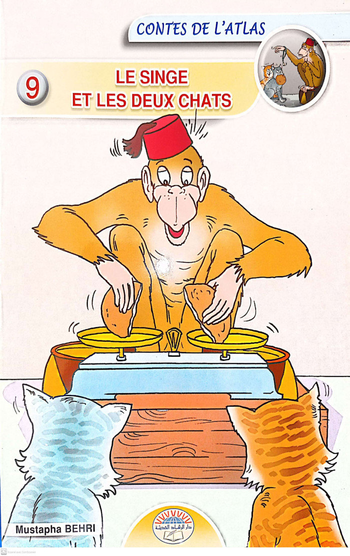 le singe et les deux chats